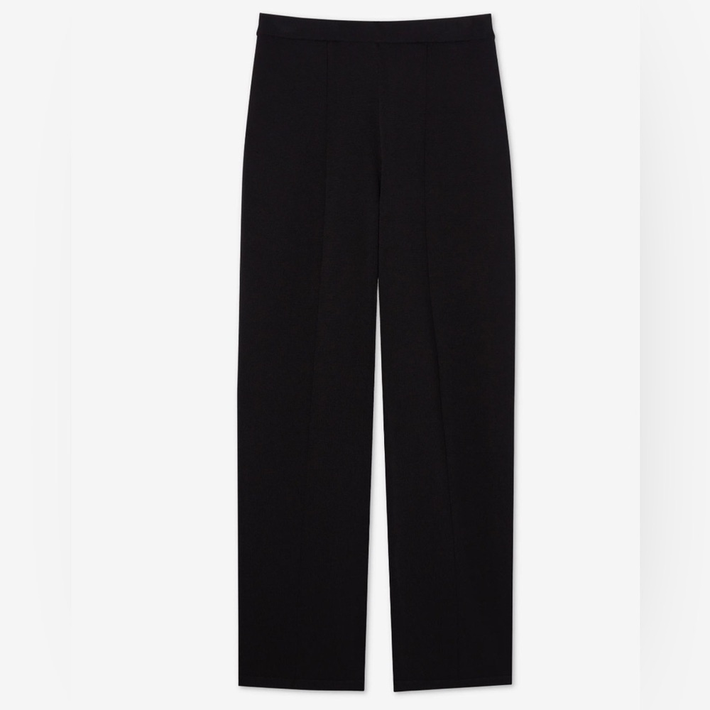 St. John Collection Marie Gray Black Santana Knit Pants Size 16 Made in USA